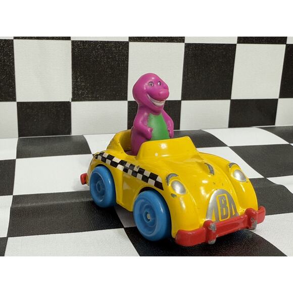 Barney the Dinosaur Baby Bop & Barney Diecast Cake Car Lyons Group 1993 Lot of 3 - Picture 4 of 7